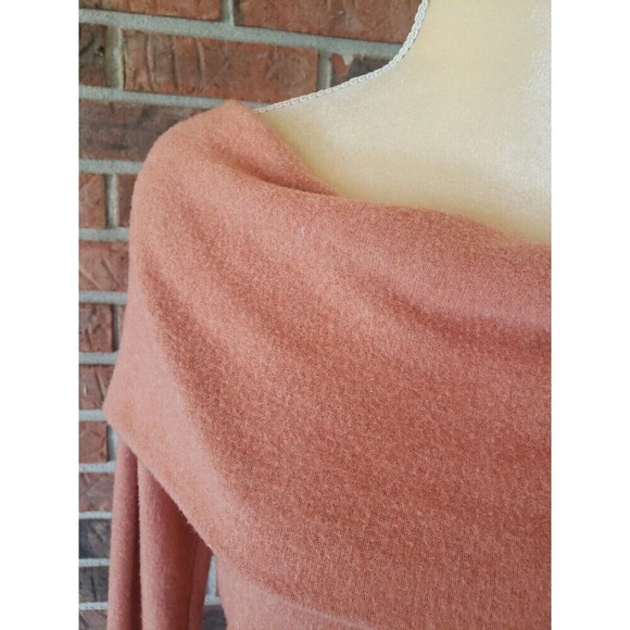 Moa Moa Off Shoulder Cowl Neck Sweater Women’s Size L - Picture 2 of 7